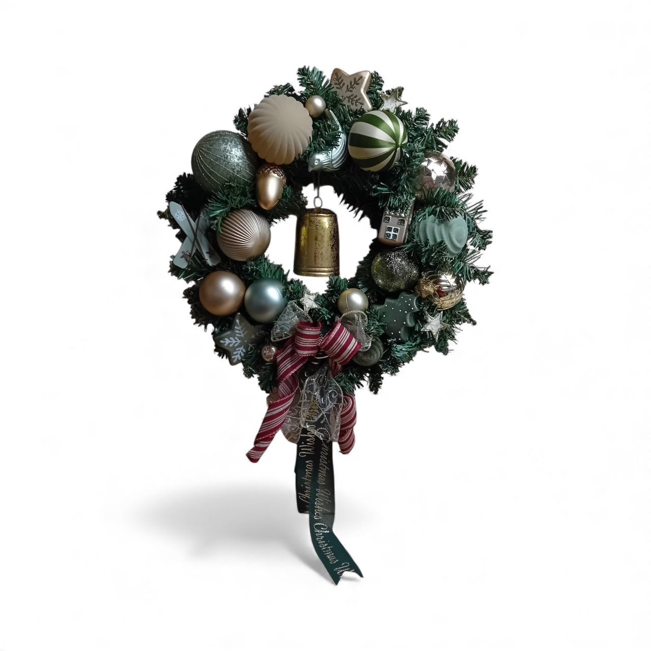 Green and Gold Bell Wreath