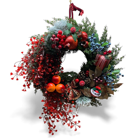 Red Berry and Apple Wreath