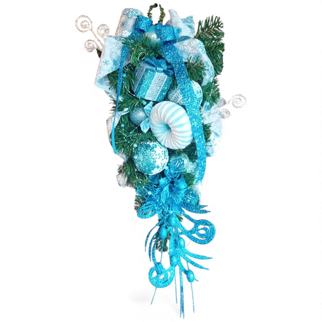 Blue and White Festive Swag