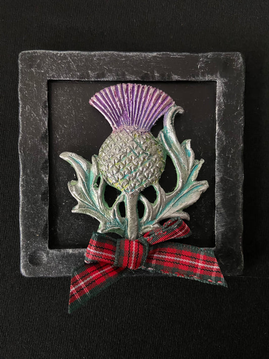 Thistle Plaque - Purple and Green