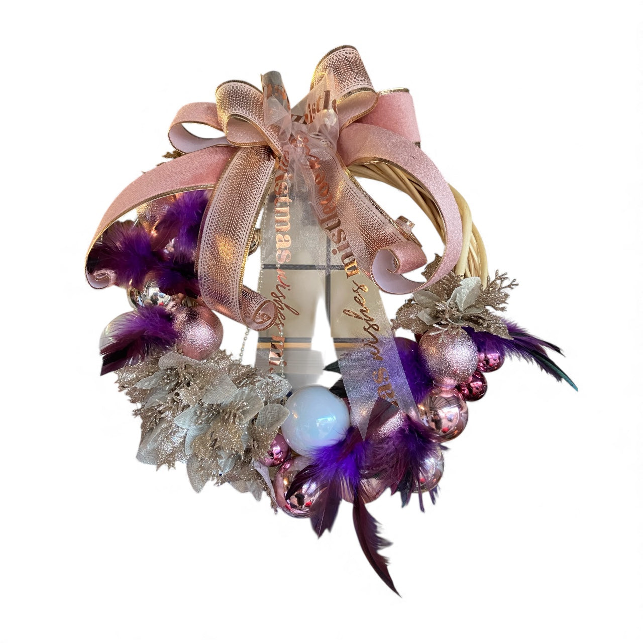 Purple Feather Wreath