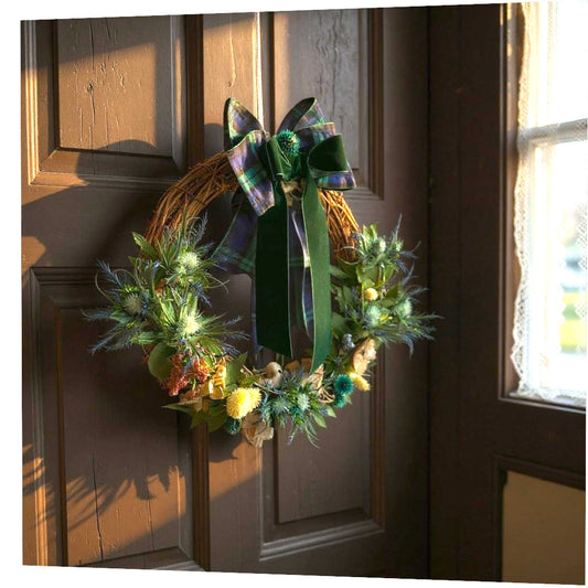 Bird in the Thistle Bush Wreath
