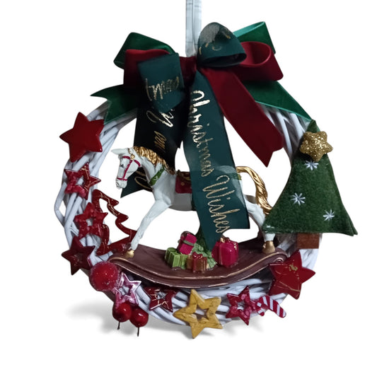 Small Rocking Horse Wreath