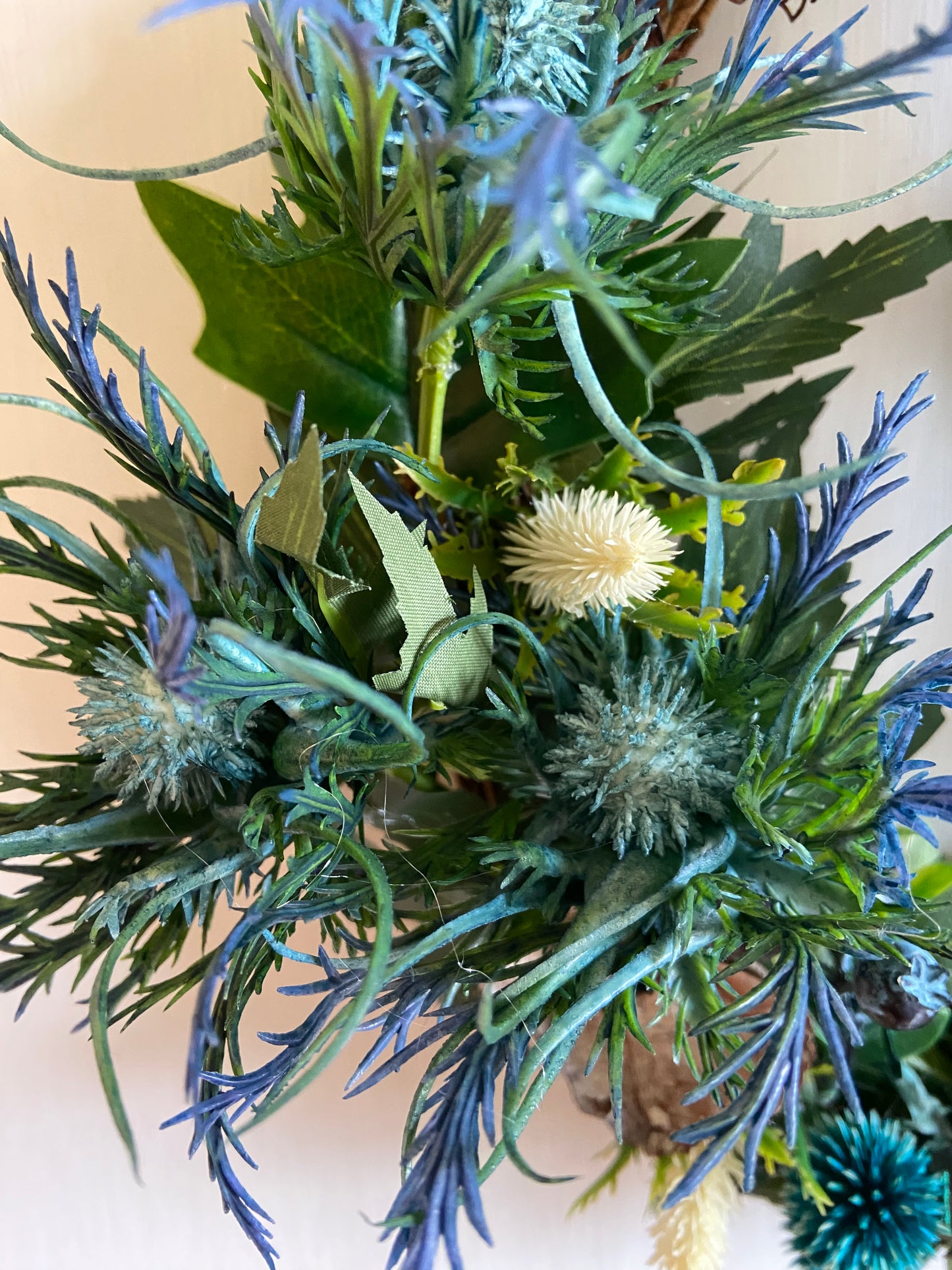 Bird in the Thistle Bush Wreath