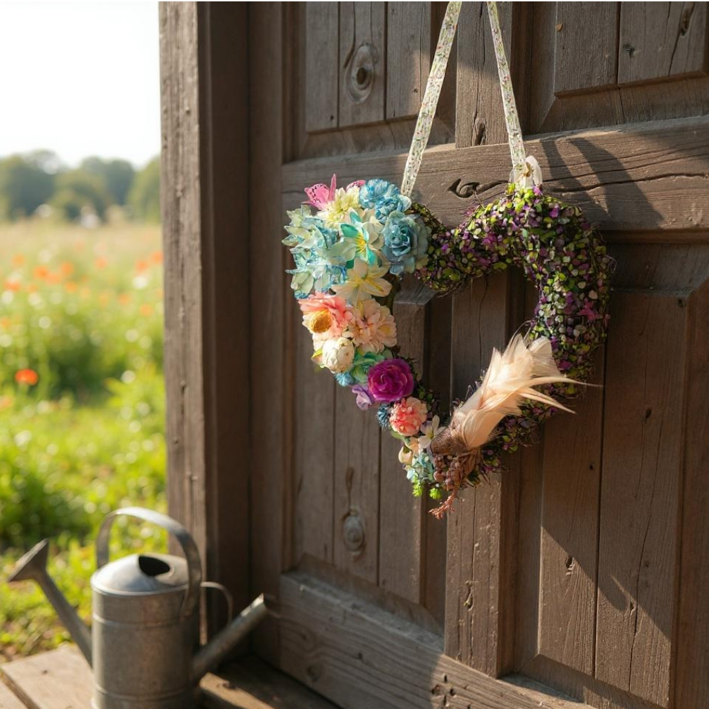 Colourful Heart Wreath