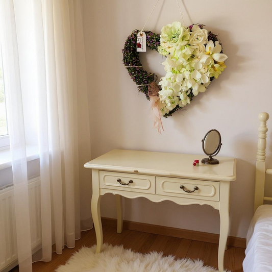 White Heart Wreath