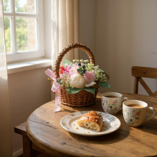 Pink Posy in a Basket