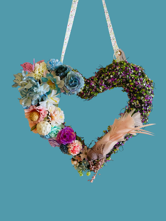 Colourful Heart Wreath
